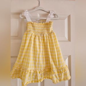 Smocked yellow dress